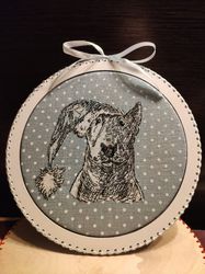 new year's dog cross stitch pattern pdf