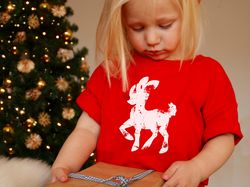 christmas shirt for toddler girls,christmas toddler shirt, reindeer christmas t-shirt, christmas gift for girls, christm