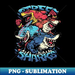 STREET SHARKS - Instant Sublimation Digital Download - Add a Festive Touch to Every Day