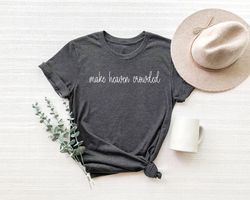 make heaven crowded shirt, faith cross t-shirt, faith hope love tee, gift for her, religion shirt, faith over fear tee,