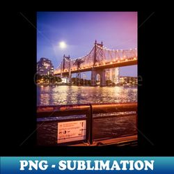 queensboro bridge manhattan new york city - elegant sublimation png download - vibrant and eye-catching typography