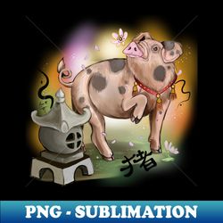year of the pig chinese zodiac animal - decorative sublimation png file - unleash your creativity