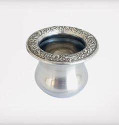kirk & son repousse sterling silver salt cellar toothpick holder cup for the table with flowers design dinnerware silver