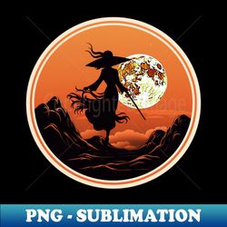 halloween mystical flight - retro png sublimation digital download - perfect for creative projects