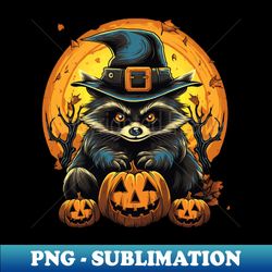 halloween raccoon - premium png sublimation file - vibrant and eye-catching typography