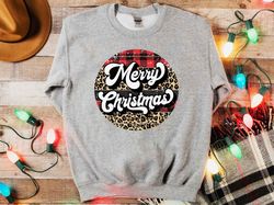leopard merry christmas shirt, christmas family shirt, buffalo plaid christmas shirt, leopard print christmas, matching