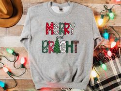 merry and bright christmas shirt, women christmas shirt, graphic christmas tee shirt, cute retro shirt for women, christ