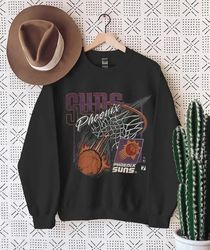 90s nba phoenix suns basketball team 2021 crewneck sweatshirt vintage graphic tee for men, vintage phoenix suns shirt, p