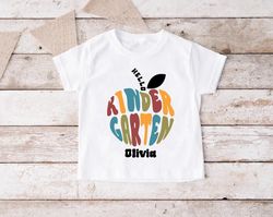 custom kindergarten t-shirt, back to school gift, kindergarten shirt, personalized school gift, first day of school, kin