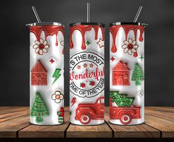 grinchmas christmas 3d inflated puffy tumbler wrap png, christmas 3d tumbler wrap, grinchmas tumbler png 152