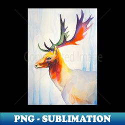 half-face deer - decorative sublimation png file - stunning sublimation graphics