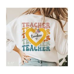 teacher groovy png, teacher png, gift for teacher png, kindergarten teacher, teacher appreciation png, back to school pn