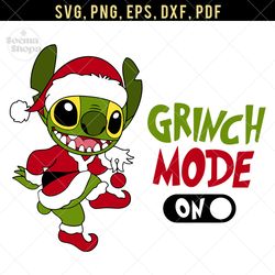 christmas stitch grinch on svg, monster christmas svg clipart, compatible with cricut and cutting machine