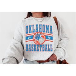 vintage oklahoma thunde sweatshirt \ t-shirt, thunder sweater, thunder t-shirt, vintage basketball fan, retro oklahoma c