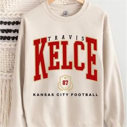 travis kelce sweatshirt, travis kelce unisex football crewneck, america football t-shirt, football fan gift, kansas city