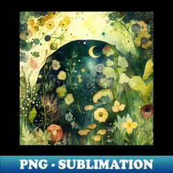 watercolor forest woodland landscape - exclusive png sublimation download - fashionable and fearless