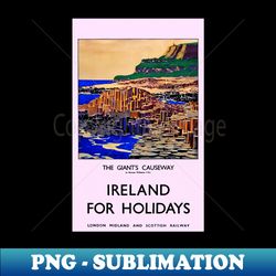 Vintage LMS Giants Causeway Poster - PNG Transparent Digital Download File for Sublimation - Revolutionize Your Designs