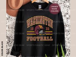 washington commanders vintage style crewneck sweatshirt, trendy retro 80s style football shirt