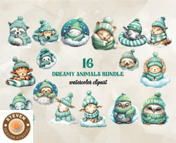 16 dreamy animals bundle, christian christmas svg, christmas design, christmas shirt, christmas 25