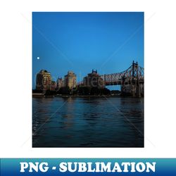 queensboro bridge night moon manhattan nyc - trendy sublimation digital download - enhance your apparel with stunning detail