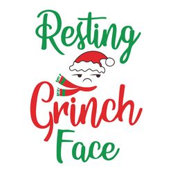 Resting Grinch Face Svg, Snowman Santa Svg, Christmas Svg, Grinch Svg, Santa Svg, Holidays Svg, Digital Download