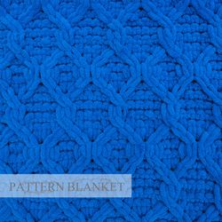 blanket knitting pattern, finger crochet blanket pattern, loop yarn blanket pattern, depth blanket pattern