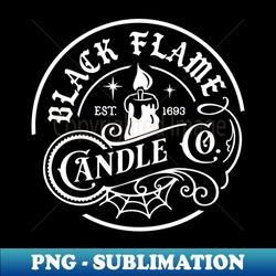 black flame candle - premium png sublimation file - capture imagination with every detail