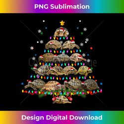 african sulcata tortoise christmas tree funny marsupial xmas - artisanal sublimation png file - tailor-made for sublimation craftsmanship