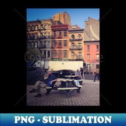 tribeca manhattan street new york city - instant png sublimation download - defying the norms