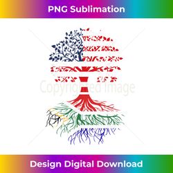 south african roots american grown tree flag - deluxe png sublimation download - chic, bold, and uncompromising