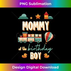 Mommy Of The Birthday Boy Train Theme Matching Family - Sophisticated PNG Sublimation File - Chic, Bold, and Uncompromising