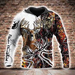 deer hunting all over printed hoodie bt231256