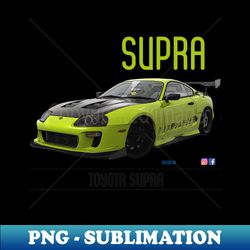 Supra Time Attack Lime Carbon - PNG Transparent Sublimation File - Create with Confidence