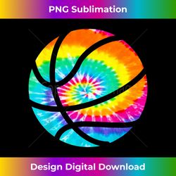 basketball tie dye - rainbow trippy hippie tee - contemporary png sublimation design - spark your artistic genius