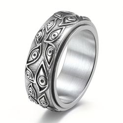 god's eye stainless steel ring