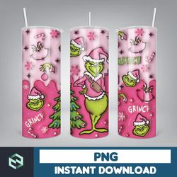 hot christmas tumbler design wrap, pink christmas 20oz skinny tumbler design, christmas movie tumbler wrap png (1)