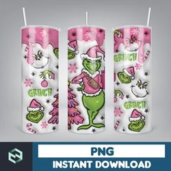 hot christmas tumbler design wrap, pink christmas 20oz skinny tumbler design, christmas movie tumbler wrap png (2)