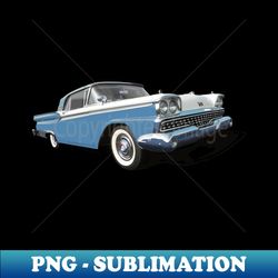 1959 ford galaxie in light blue - signature sublimation png file - perfect for creative projects