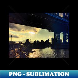 manhattan skyline bridge new york city - decorative sublimation png file - perfect for personalization