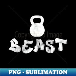 kettlebell beast white - exclusive png sublimation download - instantly transform your sublimation projects
