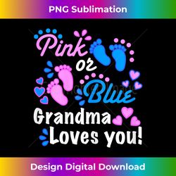 Pink or Blue Grandma Loves you Gender Reveal Party - Luxe Sublimation PNG Download - Animate Your Creative Concepts