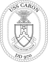 dd 970 uss caron badge vector file svg dxf eps png jpg file