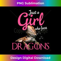 bearded dragon shirt - just a girl who loves bearded dragon - sublimation-optimized png file - chic, bold, and uncompromising