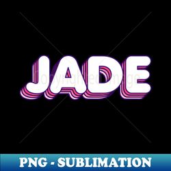pink layers jade name label - decorative sublimation png file - perfect for personalization