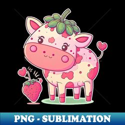 pink cow strawberry cow - trendy sublimation digital download - unlock vibrant sublimation designs