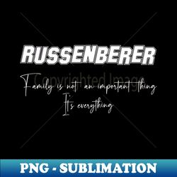 russenberer second name russenberer family name russenberer middle name - high-quality png sublimation download - enhance your apparel with stunning detail