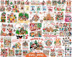 pack mickey mouse christmas svg png, disney christmas svg png