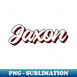 jaxon name - cool 70s retro font - sublimation-ready png file - vibrant and eye-catching typography