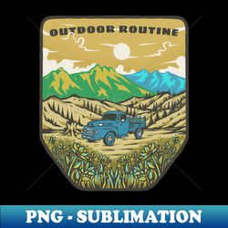 nature outdoor badge design - signature sublimation png file - boost your success with this inspirational png download