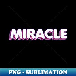 pink layers miracle name label - high-quality png sublimation download - perfect for personalization